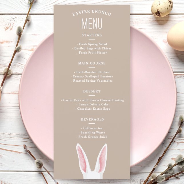 Menú Desayuno Brunch de Pascua con Orejas de Conejo Bla (Subido por el creador)