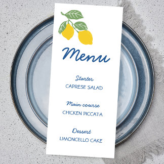 Menú Despedida de Soltera con Limón de la Costa Amalfit