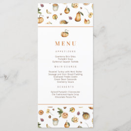 Menú Día de Acción de Gracias por las calabazas de otoñ