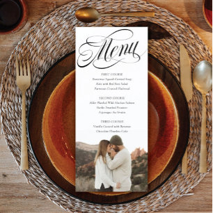 Menú Día de boda de foto de guiones