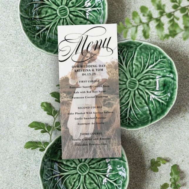 Menú Día de boda de foto de guiones (Subido por el creador)