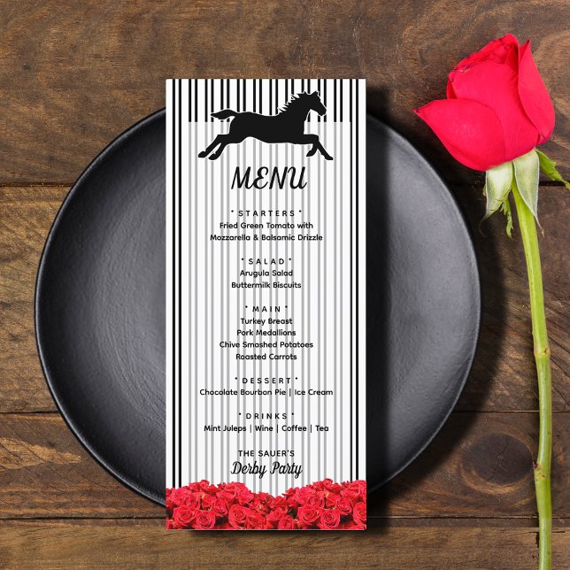 Menú Día de Racehorse y Rosas Derby (Racehorse and Roses Derby Day Menus)