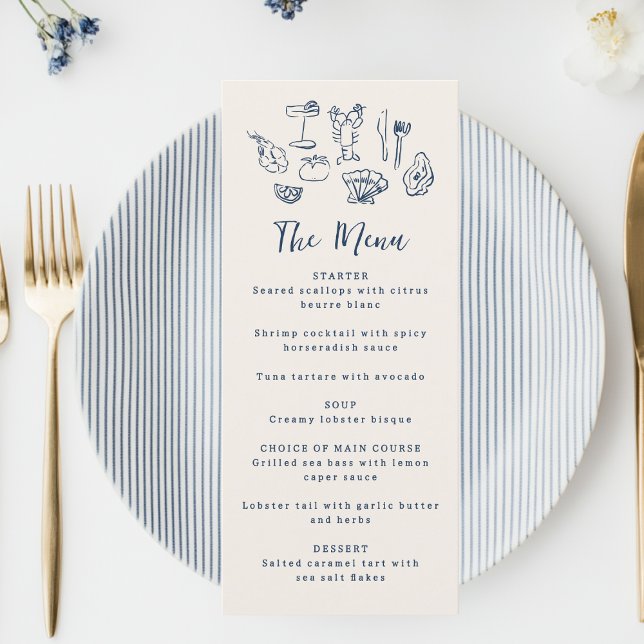 Menú Dibujado a mano divertido fiesta de cumpleaños de  (Subido por el creador)