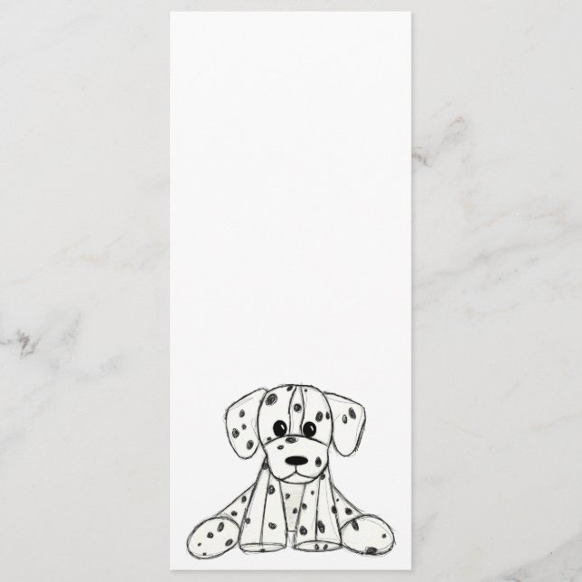 Menú Dibujo de perros rellenos dálmatas esquema simple  (Anverso)
