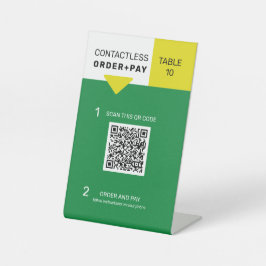 Menú Digital sin Contacto Código QR Señal de pedes