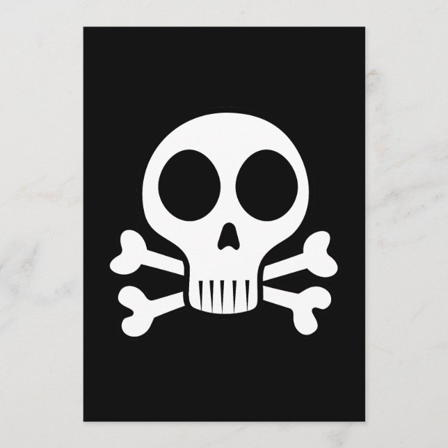 Menú Diseño de calavera pirata (Anverso)
