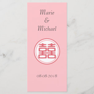 Menú Doble felicidad rosada - redonda