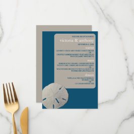 Menú Dólar de arena, Boda de Playa Azul del Océano