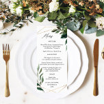 Menú Dorado de hojas y eucalipto 2<br><div class="desc">Coincide con sus bodas o invitaciones a fiestas o con su tema con sus hermosas hojas de oro y menús de eucalipto.</div>