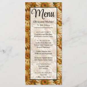 Menú Dormitorios amarillos de girasol amarillo floral a