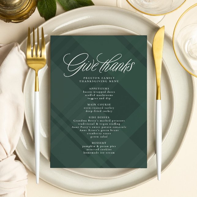 Menú Doy gracias por la cena de Acción de Gracias, gree (Subido por el creador)