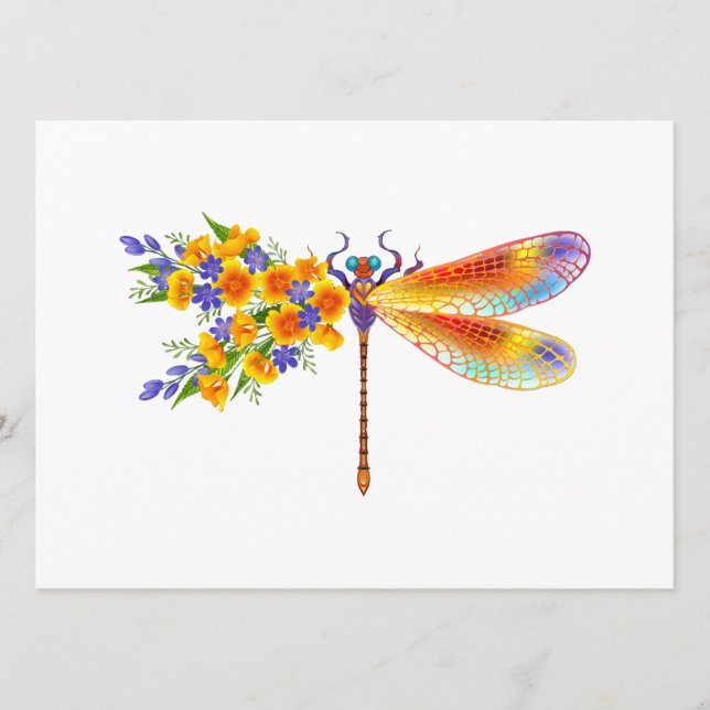 Menú Dragón de flores amarillas (Anverso)