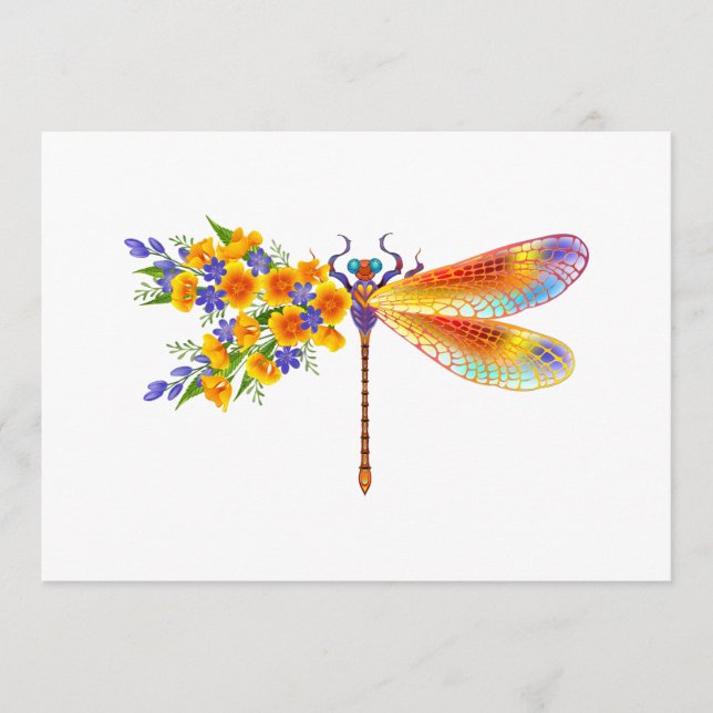 Menú Dragón de flores amarillas (Anverso)