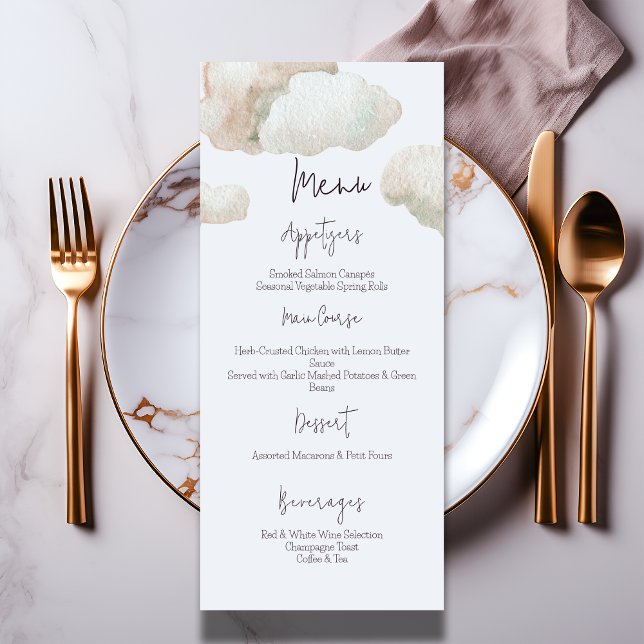 Menú Dreamy Heaven envió a Blue Boy Baby Shower (Subido por el creador)