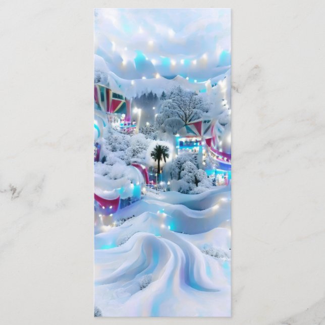 Menú Dreamy Winter Wonderland Lights Bookmark (Anverso)