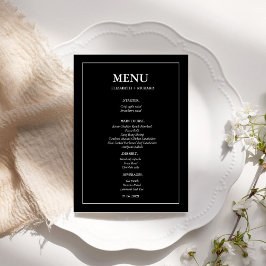 Menú Ducha de novia elegante y chic para parejas
