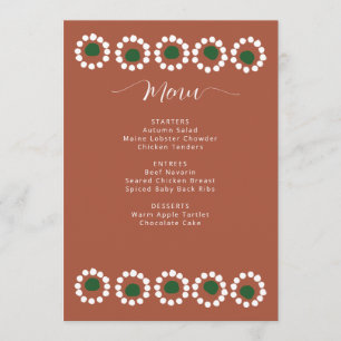 Menú Ducha de novias Boho Barro en México