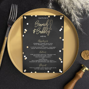 Menú Ducha nupcial de Brunch & Bubbly Confetti