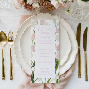 Menú Ducha Nupcial de Tulipán Rosa Suave
