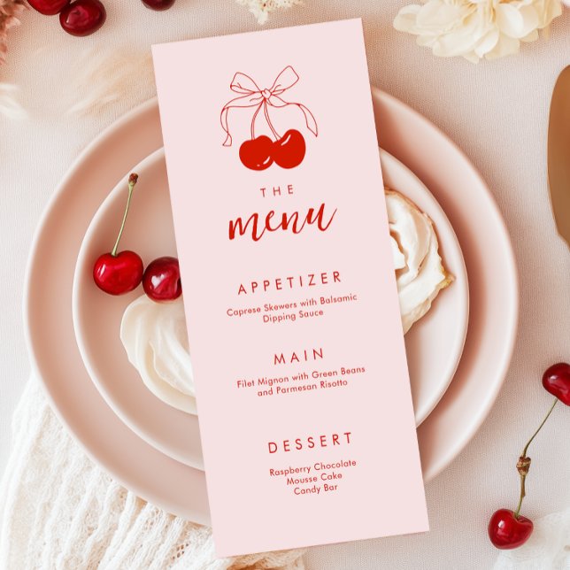Menú Ducha rosa roja de cerezo para novias (Subido por el creador)