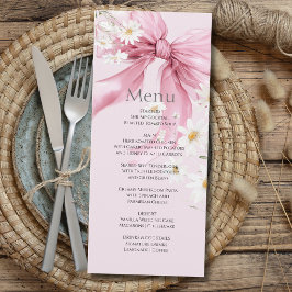 Menú Dulce Arco Rosa Margarita Floral Personalizado par