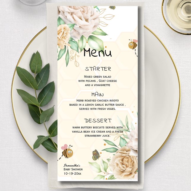 Menú Dulce como puede Bee Floral HoneyComb floral mínim (Subido por el creador)