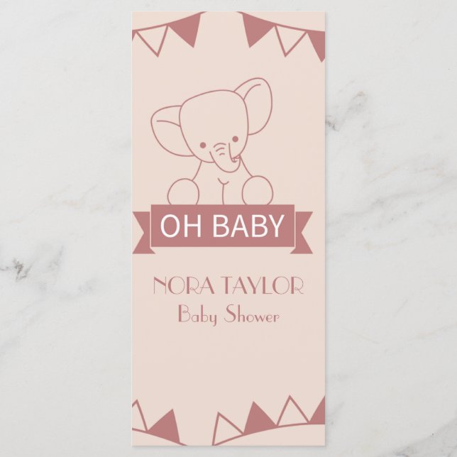 Menú Dulce Pequeño en camino (Reverso)