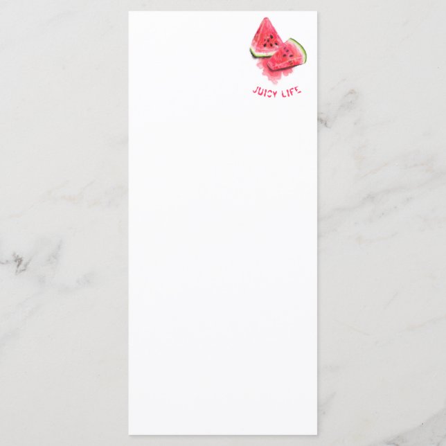 Menú Dulce Rojo Jugoso Pieces de sandía Tasty - Dibujo (Reverso)