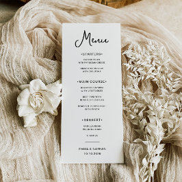 Menú Dulce y caprichoso | Boda blanco y negro