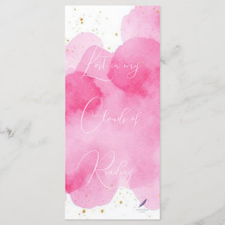 Menú Dusky Rose Clouds Gold Lesezeichen Bookmark
