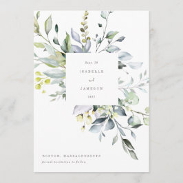 Menú Dusty Blue Florals salvan la fecha