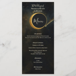 Menú Eclipse de Polvo de Estrellas Doradas Boda Celesti