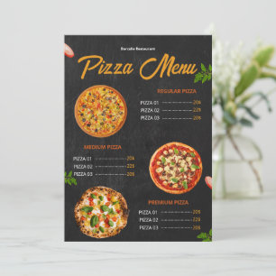 Menú editable de pizza Pizzería Menú de restaurant