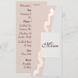 Menú Efectos suaves morados y grises con cinta