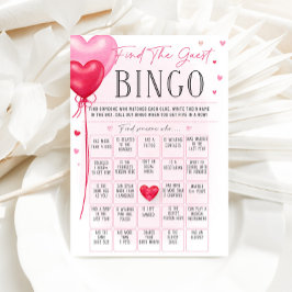 Menú El amor de Galentine está en el Bingo de la ducha 