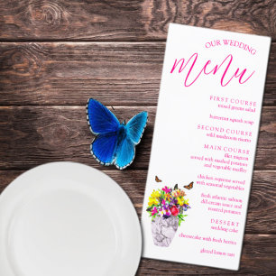 Menú El amor en el Boda floral en flor