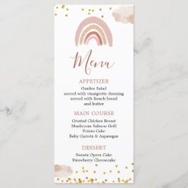 Menú El arcoiris de Boho no es un cumpleaños maravillos