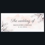 Menú El boda de la carta es la floración floral gris y<br><div class="desc">Creadas para coordinar con nuestra colección "Peach and Grey Romantic Boda", estas elegantes tarjetas horizontales de cabecera son perfectas para un sencillo y romántico plan de banquetes de boda. El diseño de estas tarjetas de doble cara presenta un diseño floral de contorno elegante sobre un delicado fondo de color melocotón....</div>