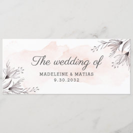 Menú El boda de la carta es la floración floral gris y 
