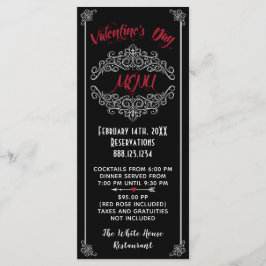 Menú El día de San Valentín elegante