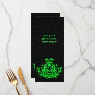 Menú El monstruo de la llama verde en el cielo estrella