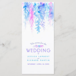 Menú El paquete de acuarela de arte floral en cascada a