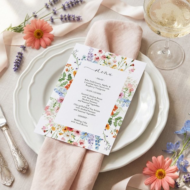 Menú Elegant Colorful Wildflower Wedding (Subido por el creador)