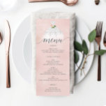 Menú Elegant Floral Dress Quinceanera<br><div class="desc">This beautiful menu is perfect for your next event! Easily edit the menu items and display this beautiful design on each plate!

See the entire collection for more matching items!</div>