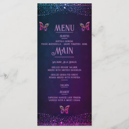 Menú Elegant Mauve and Gold Wedding Invitations