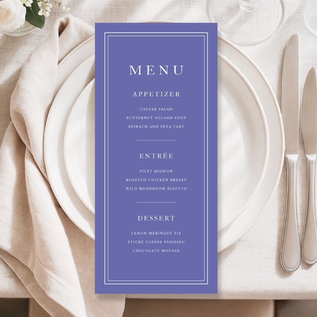Menú Elegant Minima 3 Coursel Purple (Elegant Minima 3 Coursel Purple Menu)