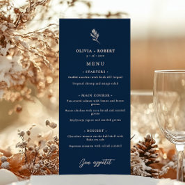Menú Elegant Minimalist Botanical Wedding