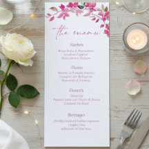 Elegant Pink Floral Watercolor Wedding 