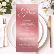 Elegant Rose Gold Modern Wedding Dinner