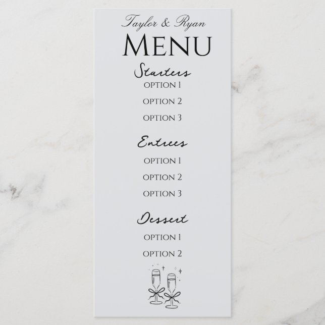 menú elegante (Anverso)